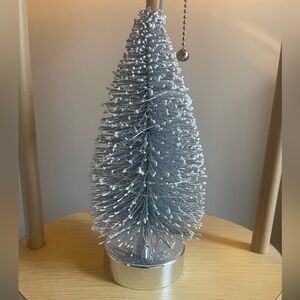 Silver LED Holiday Tabletop Tree